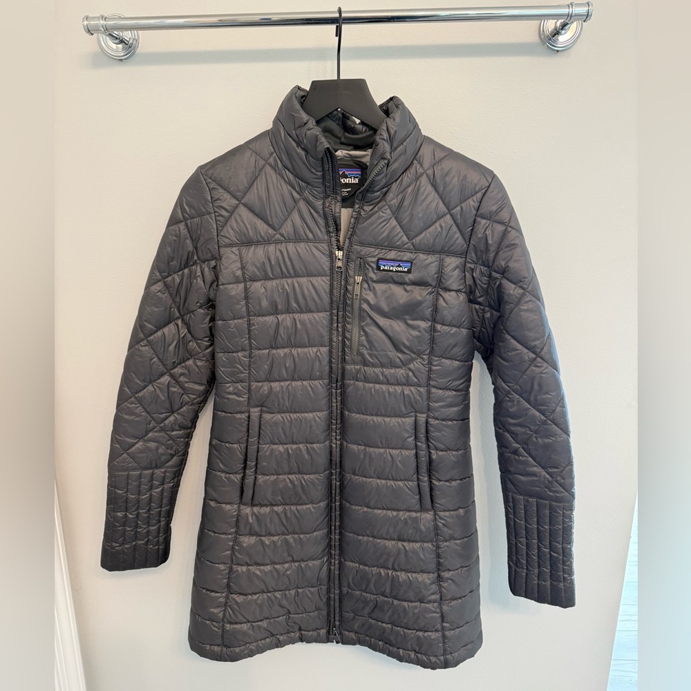 Patagonia Women’s Quilted Insulated Jacket Gray Full Zip Lightweight| SMALL